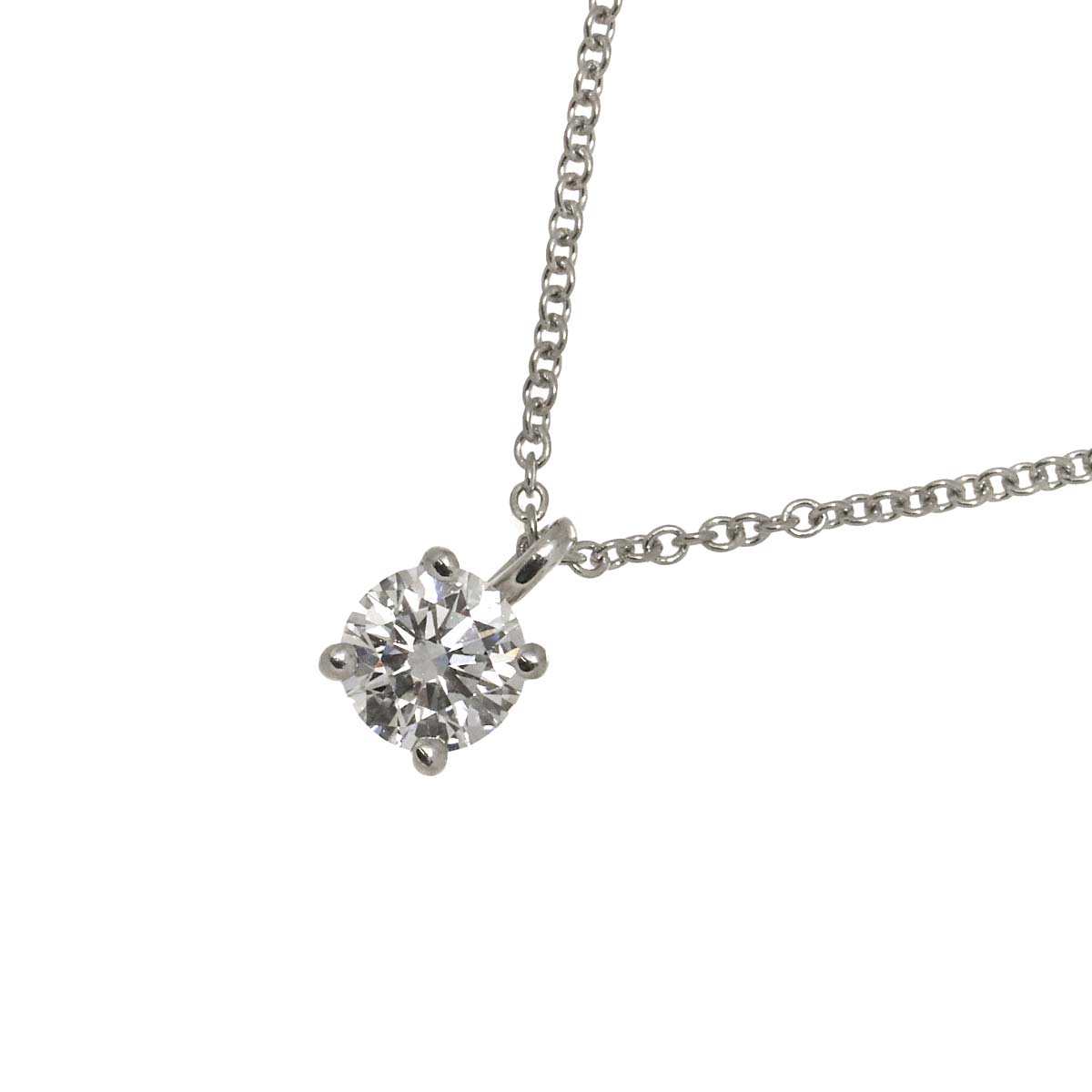 Solitaire Diamond Necklace Platinum