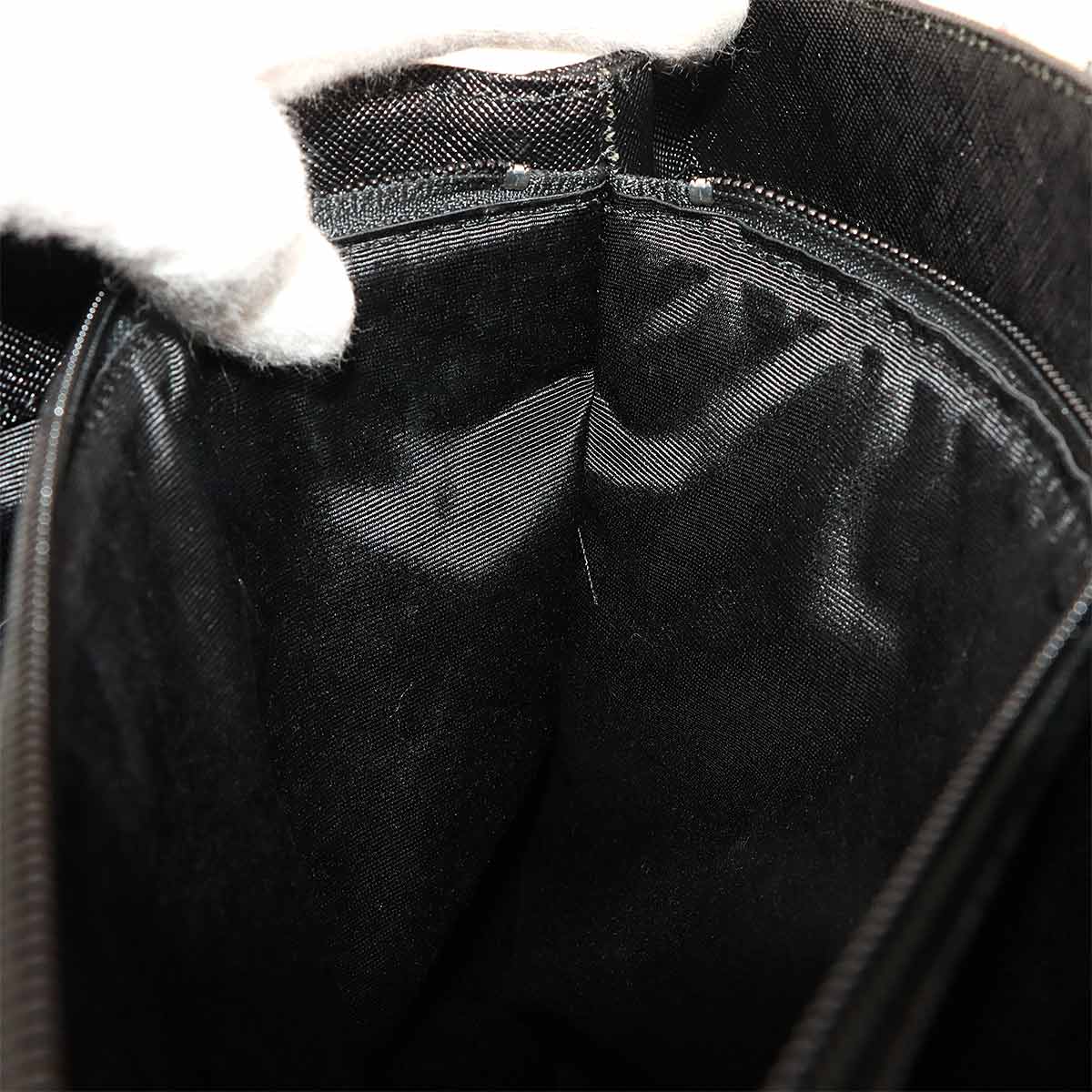 Plaid Hand Bag Canvas Leather Beige Black Purse