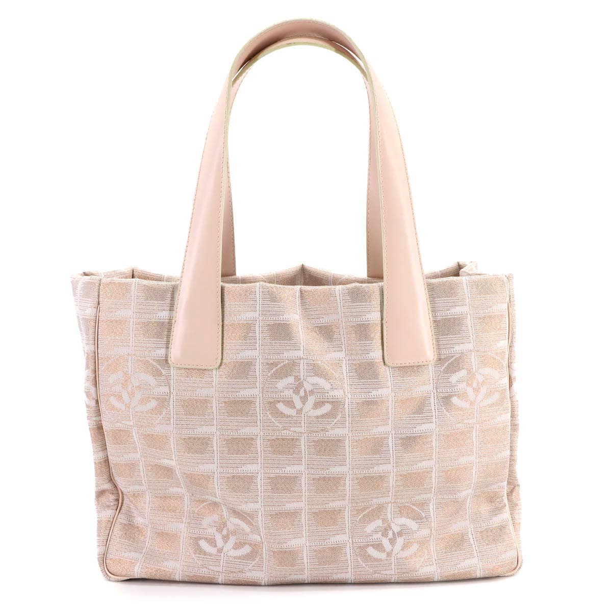 New Travel Line Tote PM Bag Nylon Jacquard Leather Pink A20457