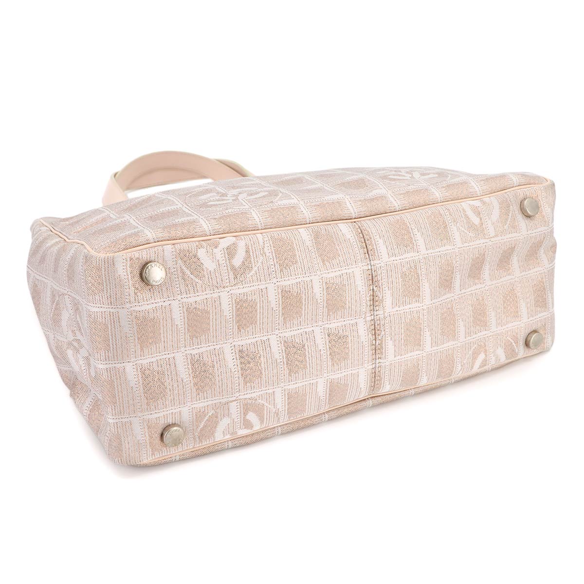 New Travel Line Tote PM Bag Nylon Jacquard Leather Pink A20457