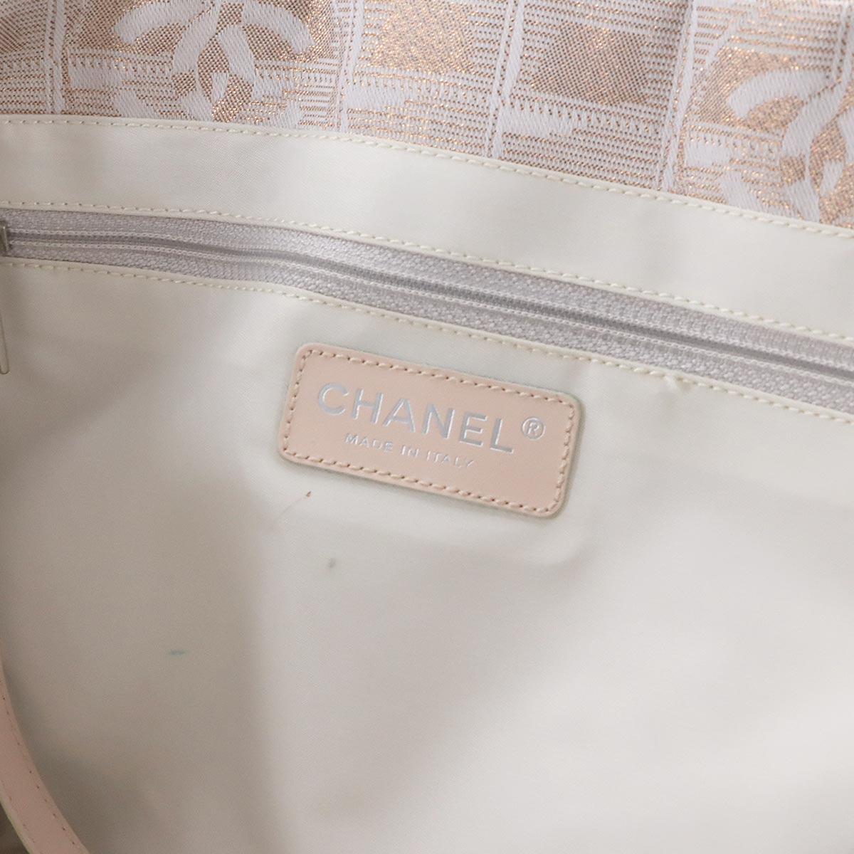 New Travel Line Tote PM Bag Nylon Jacquard Leather Pink A20457