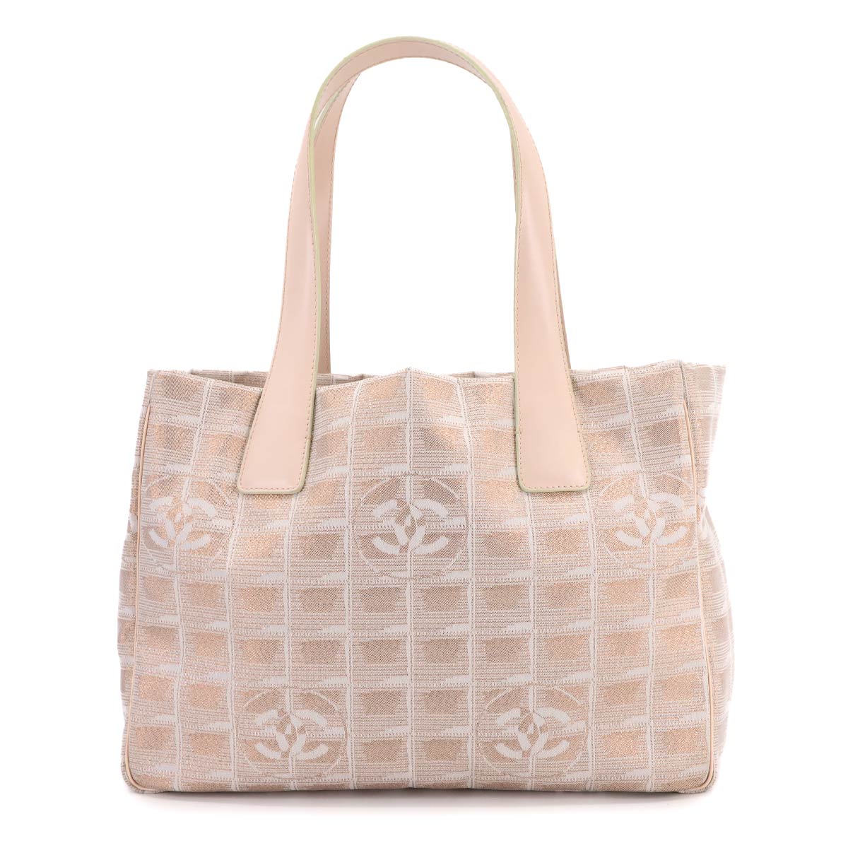 New Travel Line Tote PM Bag Nylon Jacquard Leather Pink A20457