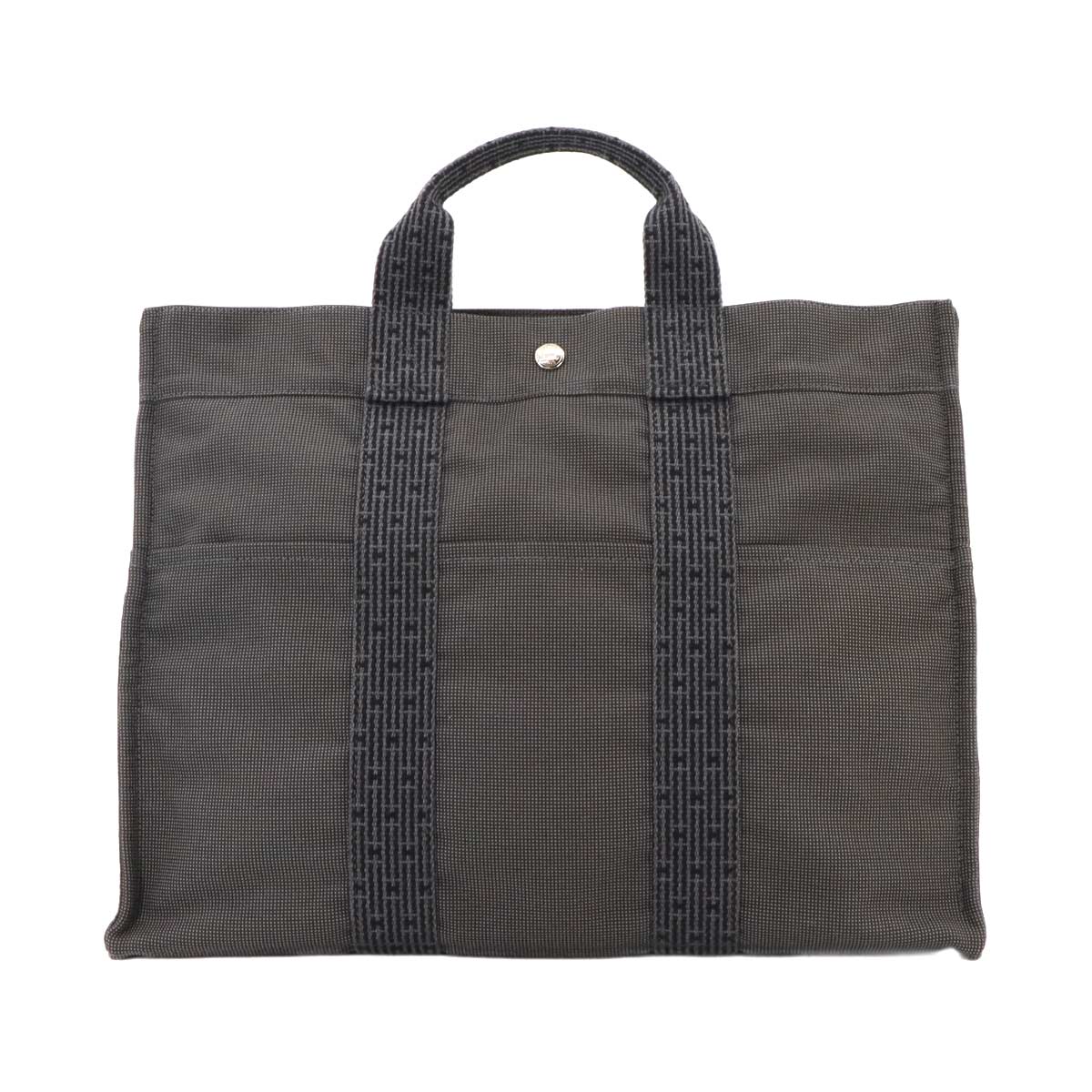 Herline Tote MM Bag Canvas Gray Unisex Purse