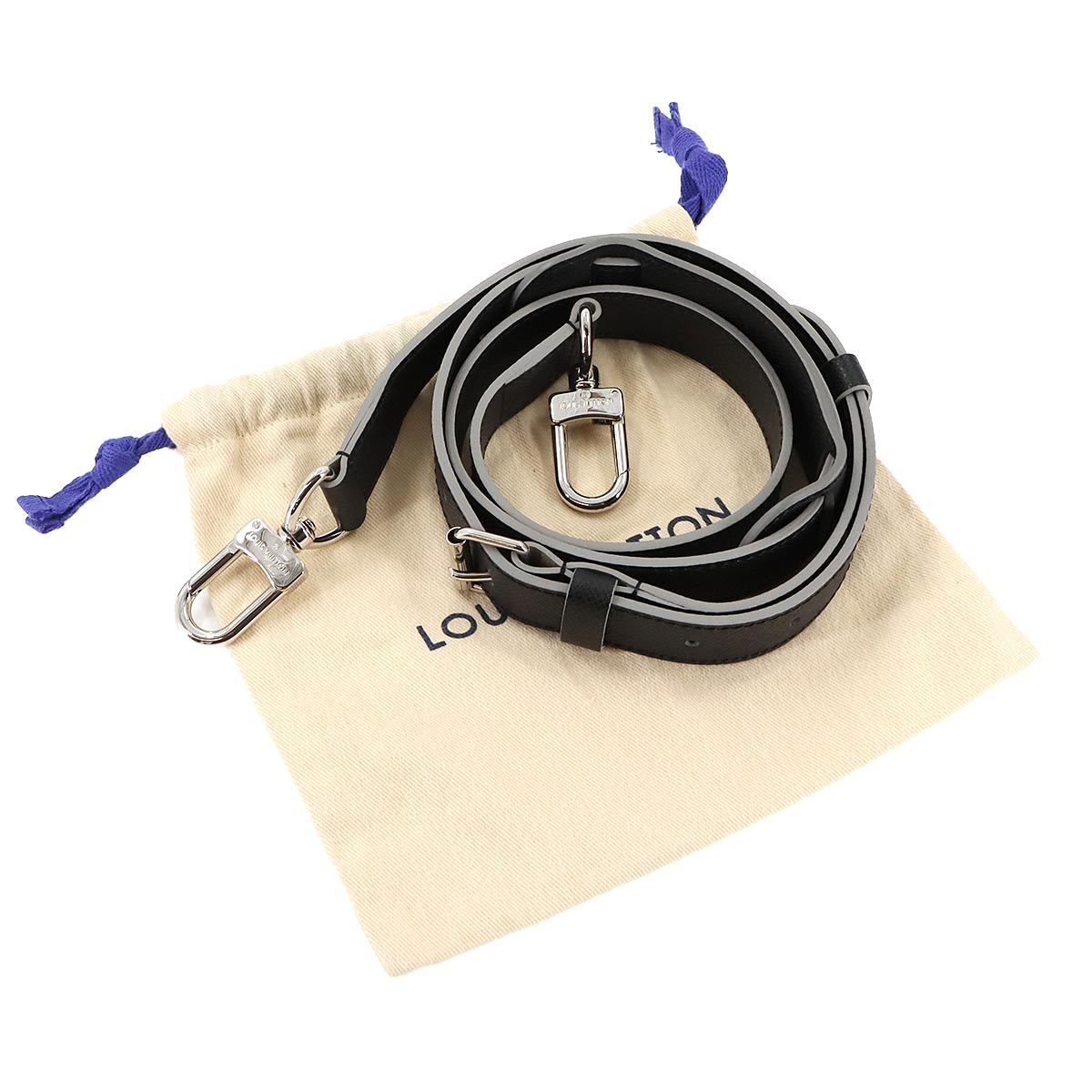 Taiga Shoulder Strap Leather Black Gray