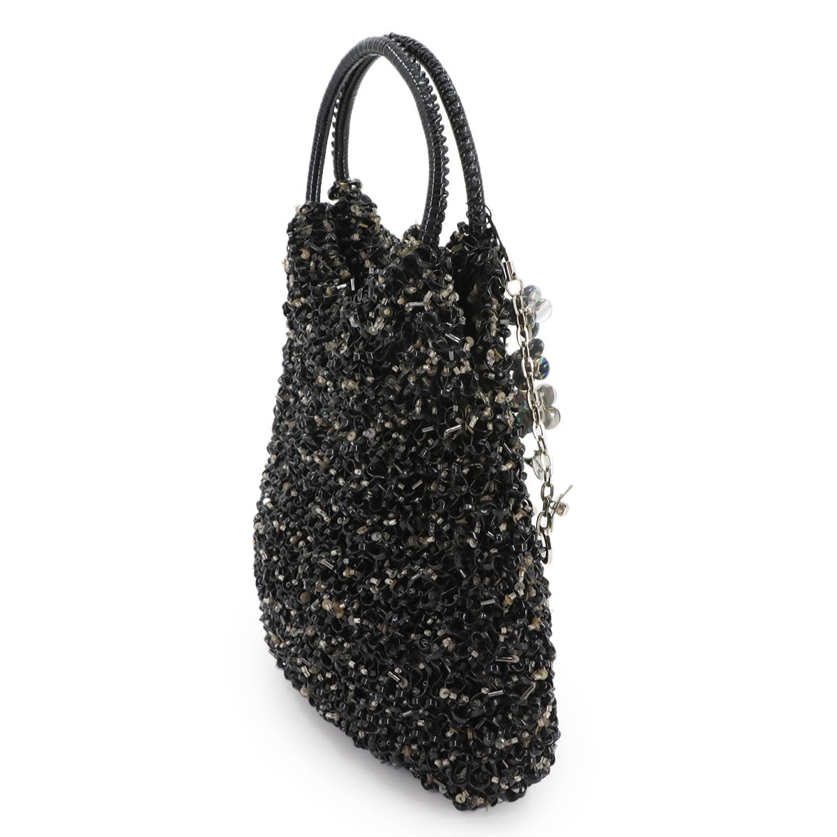 Wire Hand Bag PVC Black Purse