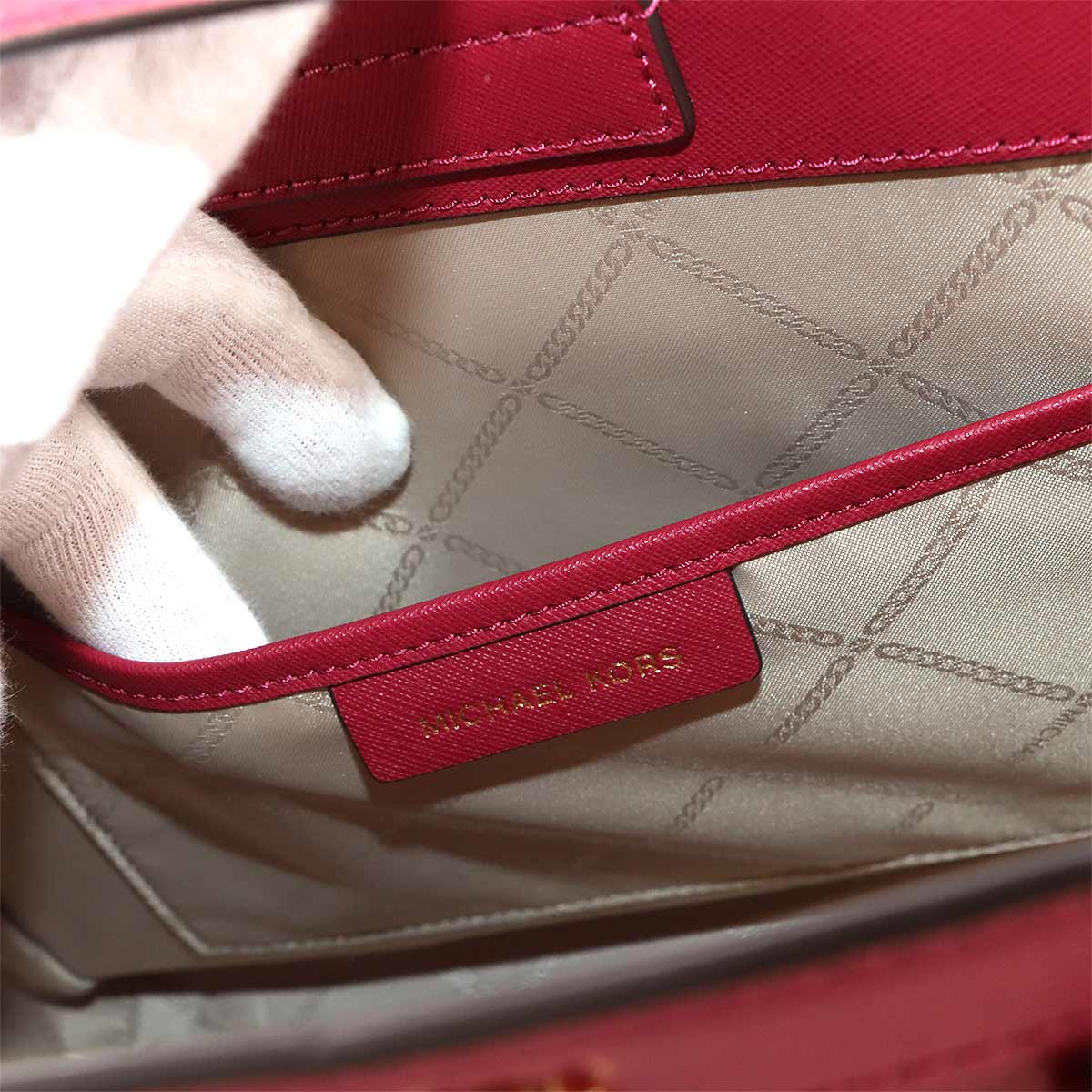 MICHAEL KORS Hand Shoulder Bag Leather Pink Purse