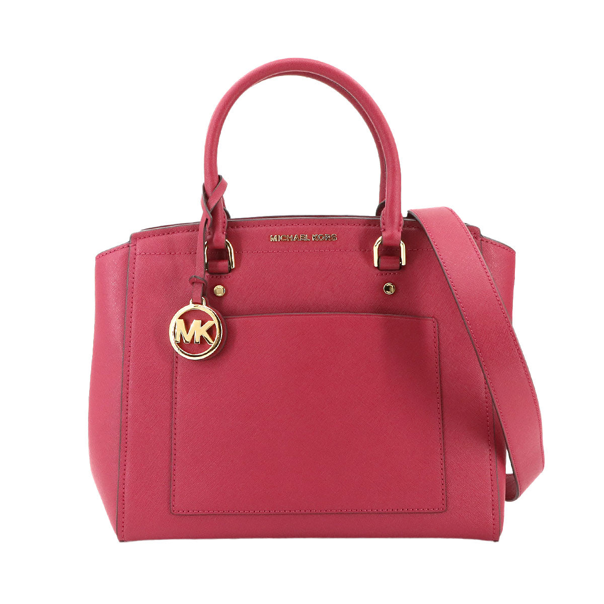 MICHAEL KORS Hand Shoulder Bag Leather Pink Purse