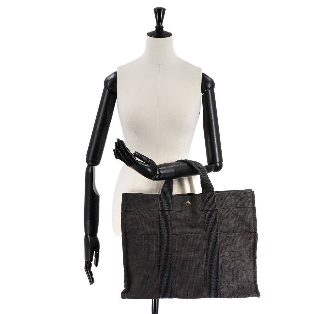 Herline Tote MM Bag Canvas Gray Unisex Purse