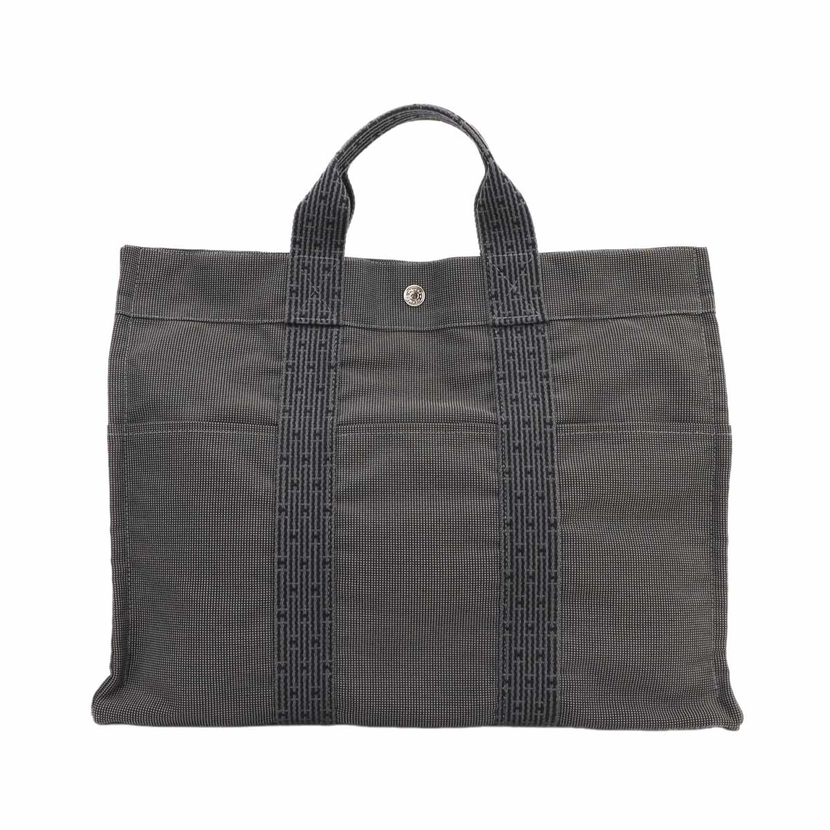 Herline Tote MM Bag Canvas Gray Unisex Purse