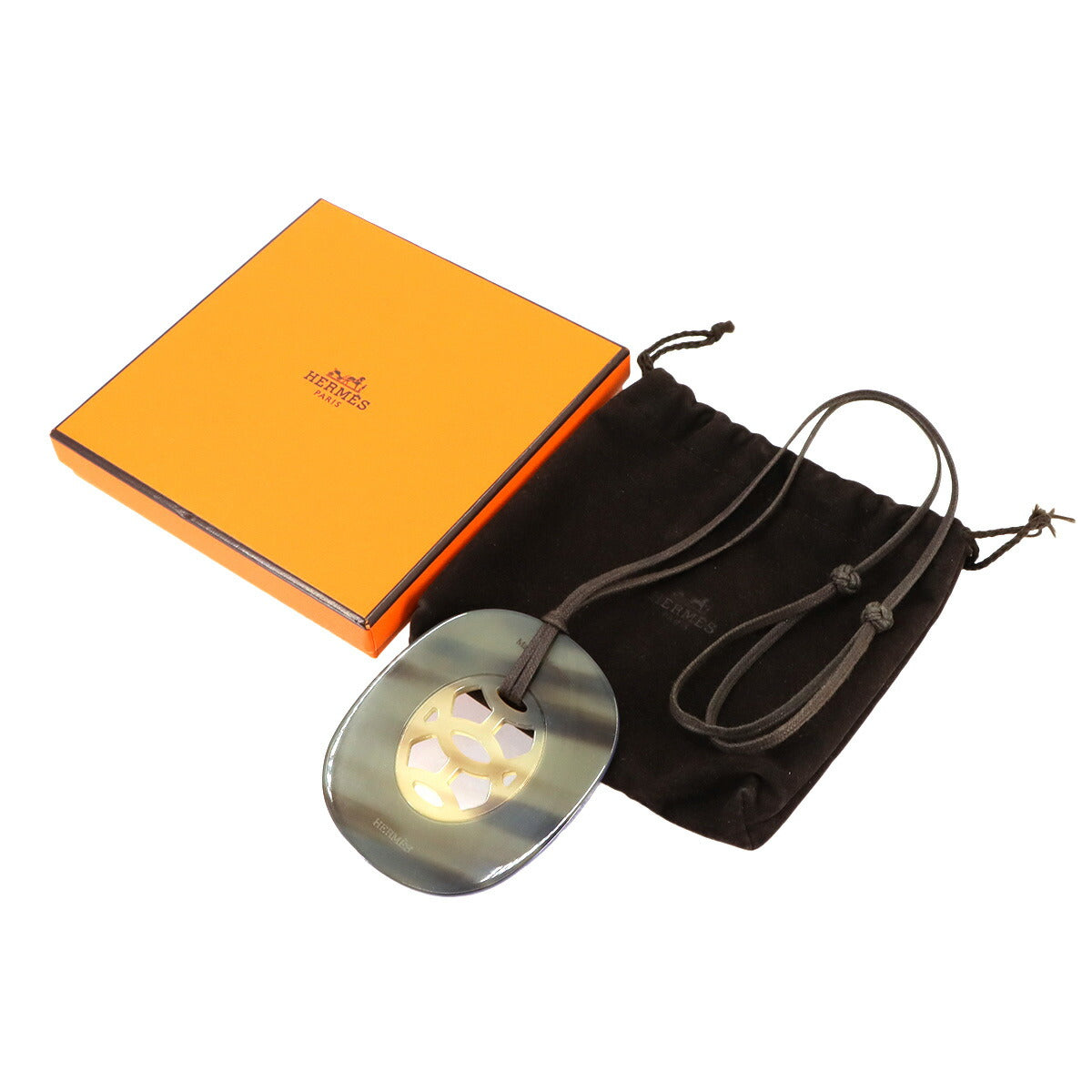 Lift GM Pendant Buffalo Horn Brown Purple Necklace