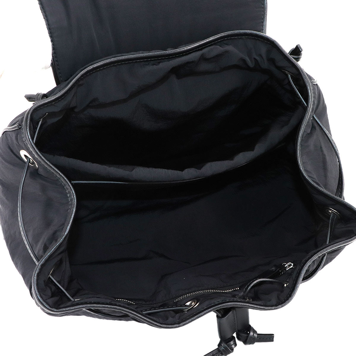 Crossroad Backpack Nylon Leather Black 806160