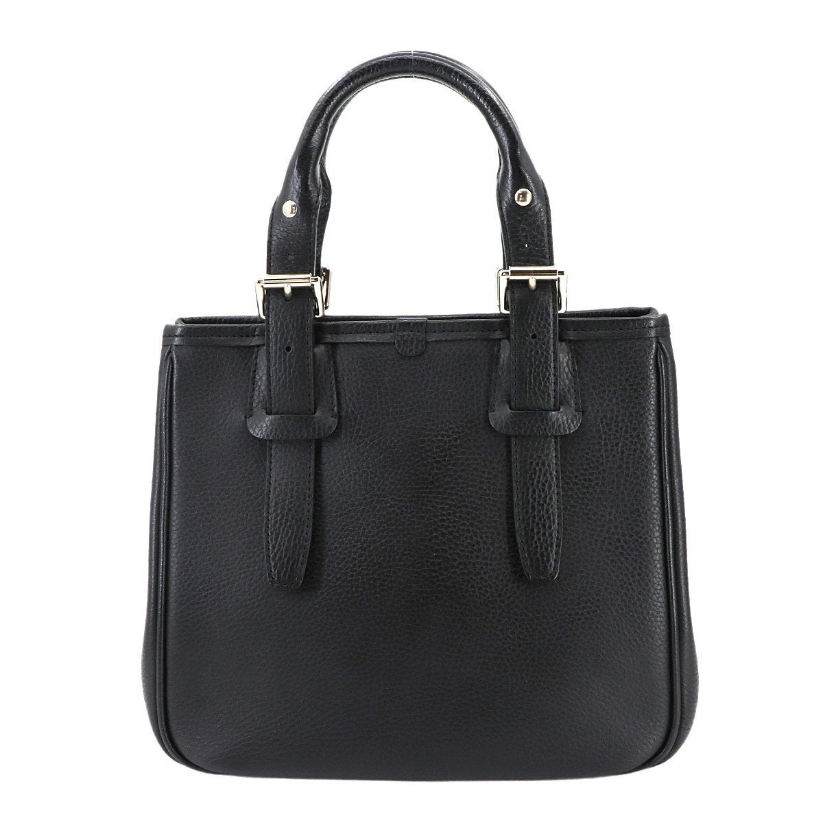 Hand Bag Leather Black Plaid Purse