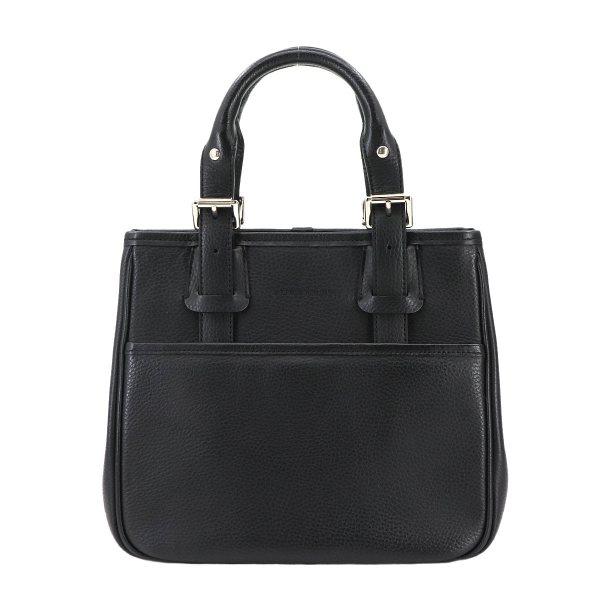 Hand Bag Leather Black Plaid Purse