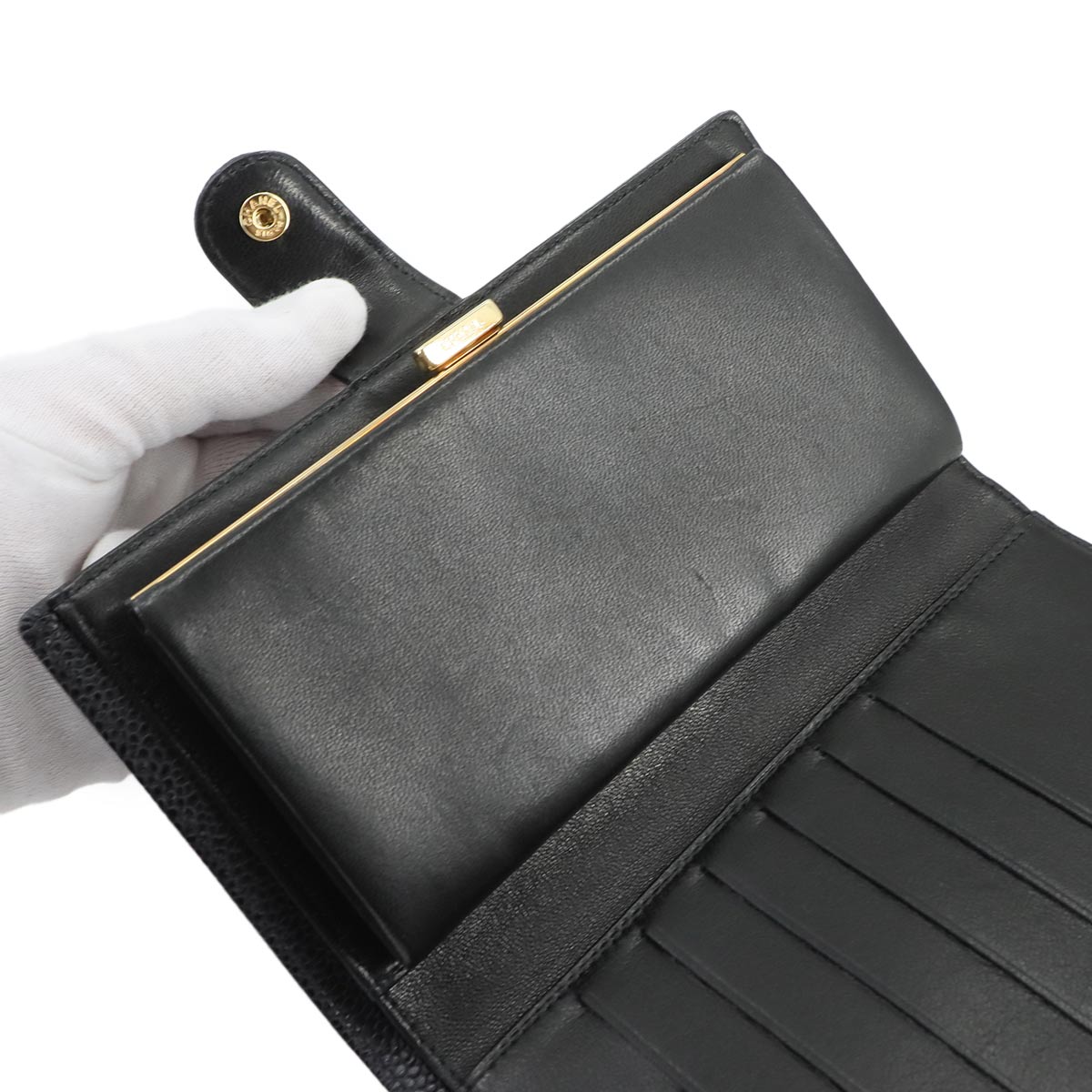 Long Wallet Leather Black A13498 Coco Logos