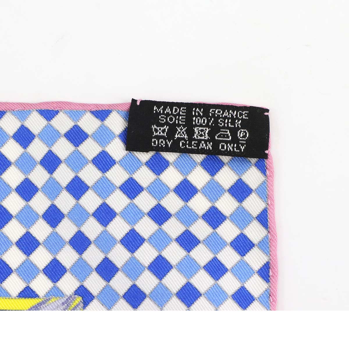 Carre 90 Scarf Fouets et Badines Silk 100% Bleu Petrole