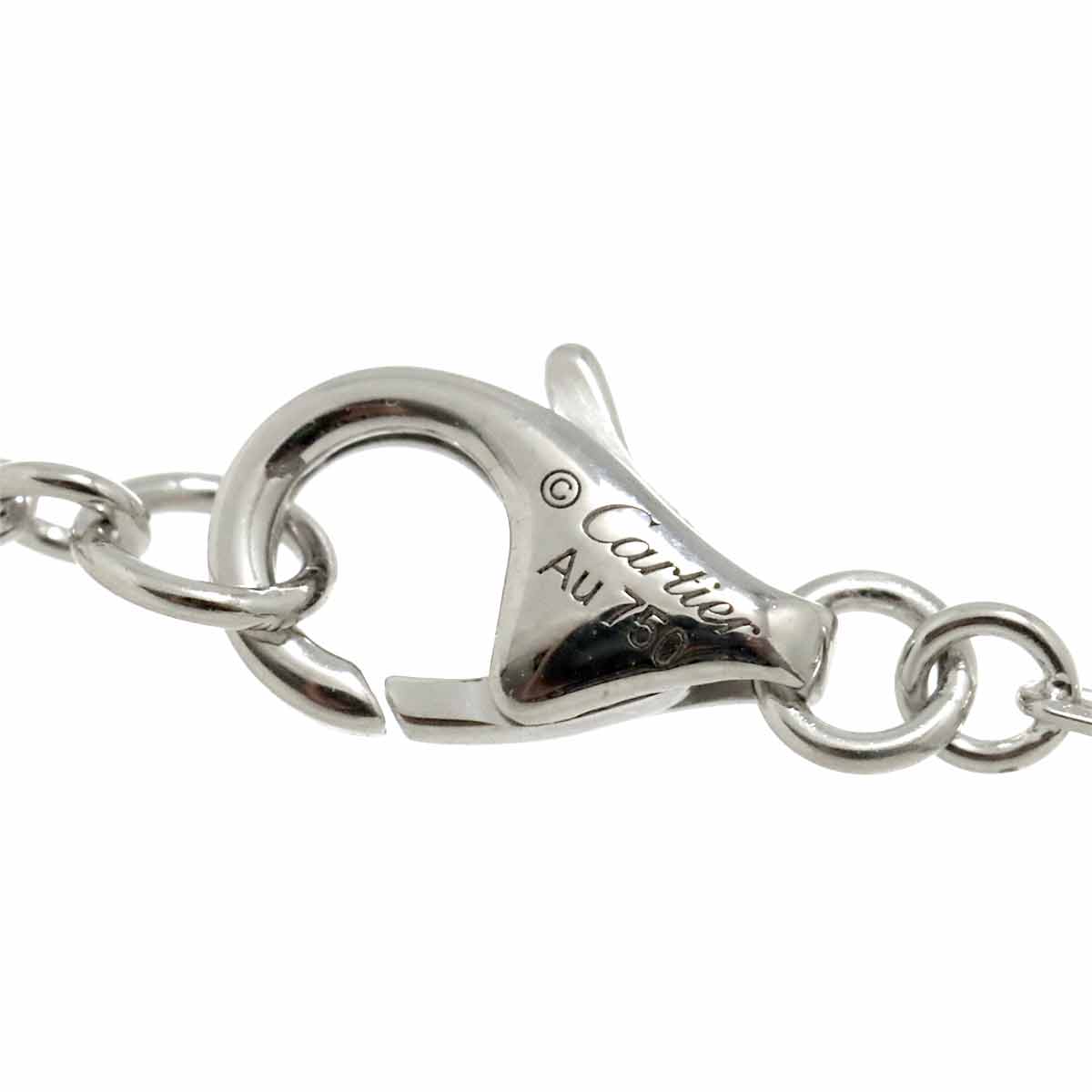 C Heart Diamond Necklace 18K White Gold 750