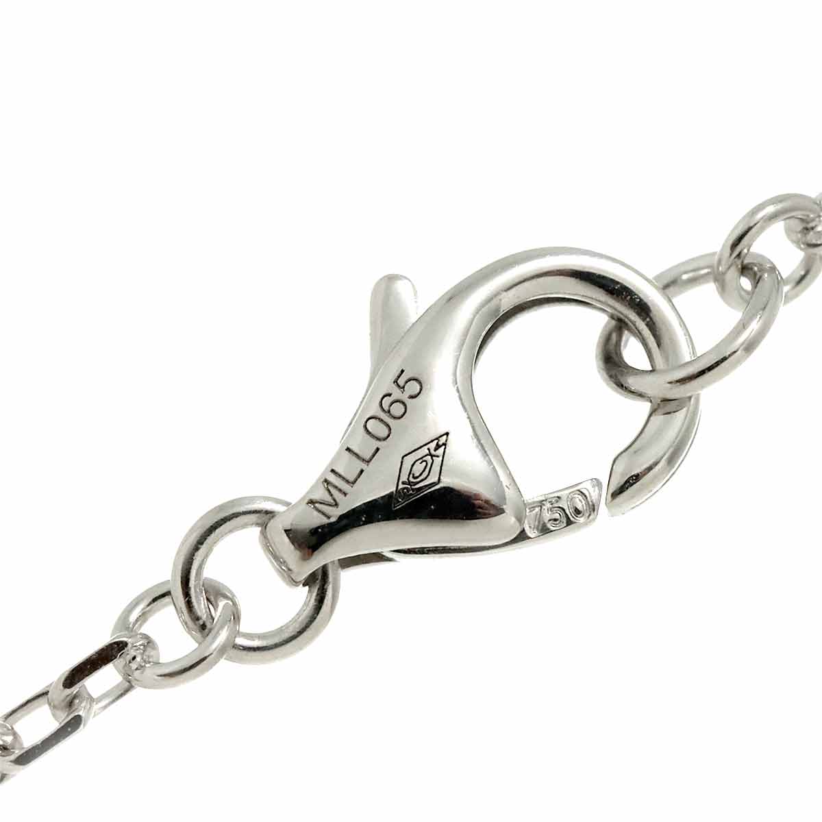 C Heart Diamond Necklace 18K White Gold 750