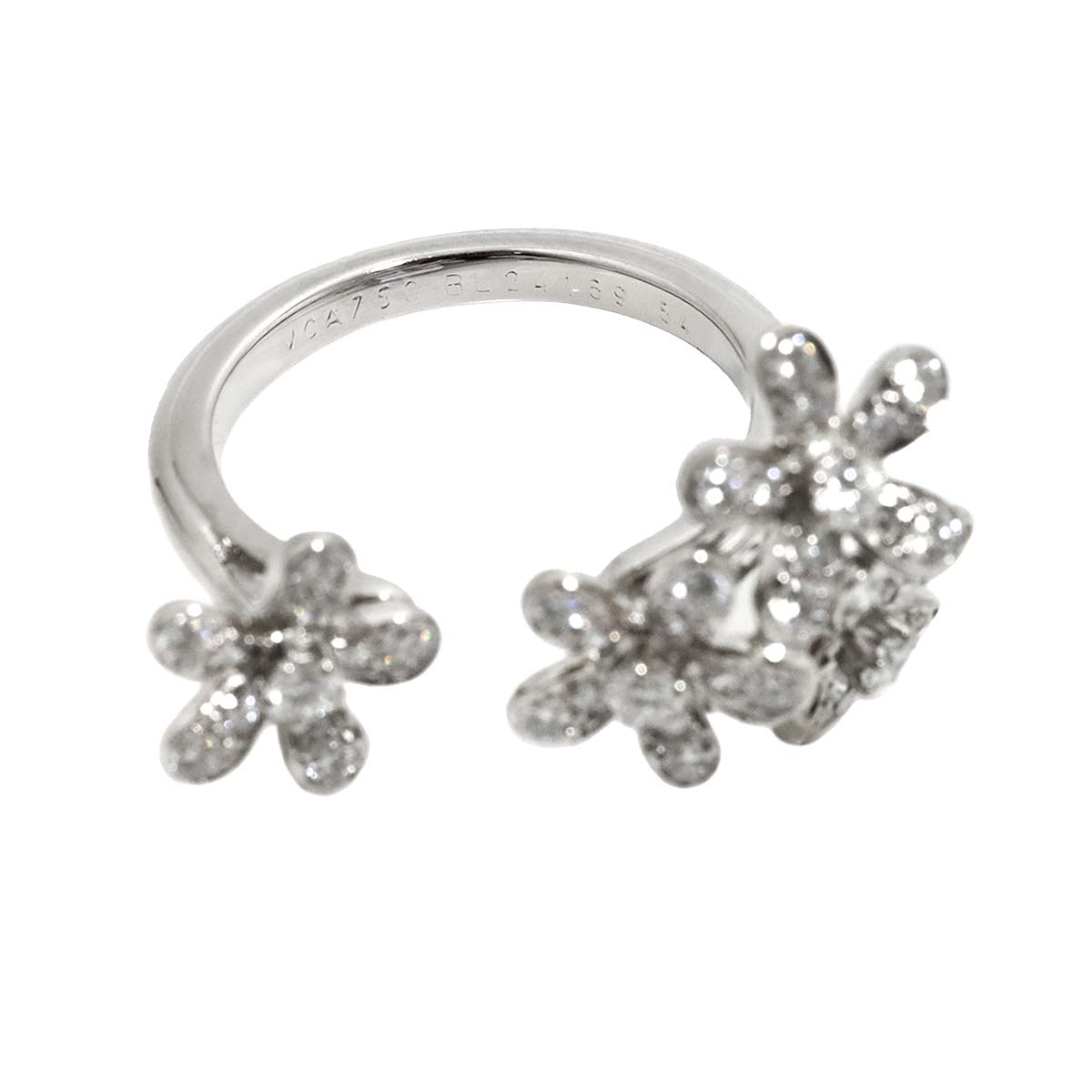 Socrates Diamond Ring 18K WG 750 size54 6.75(US)