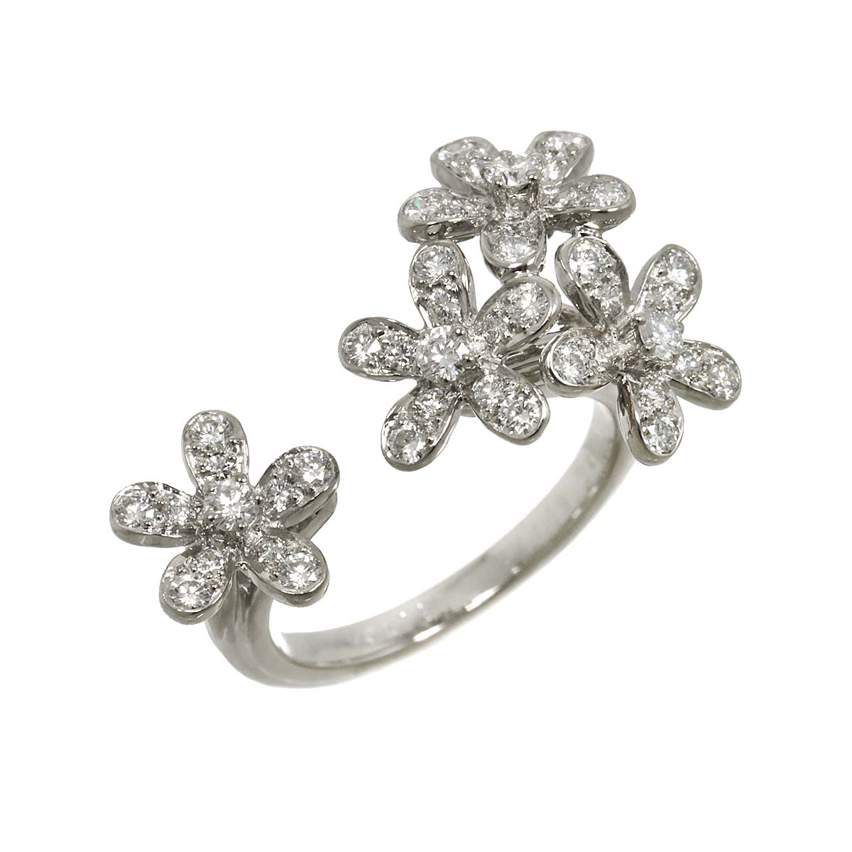 Socrates Diamond Ring 18K WG 750 size54 6.75(US)