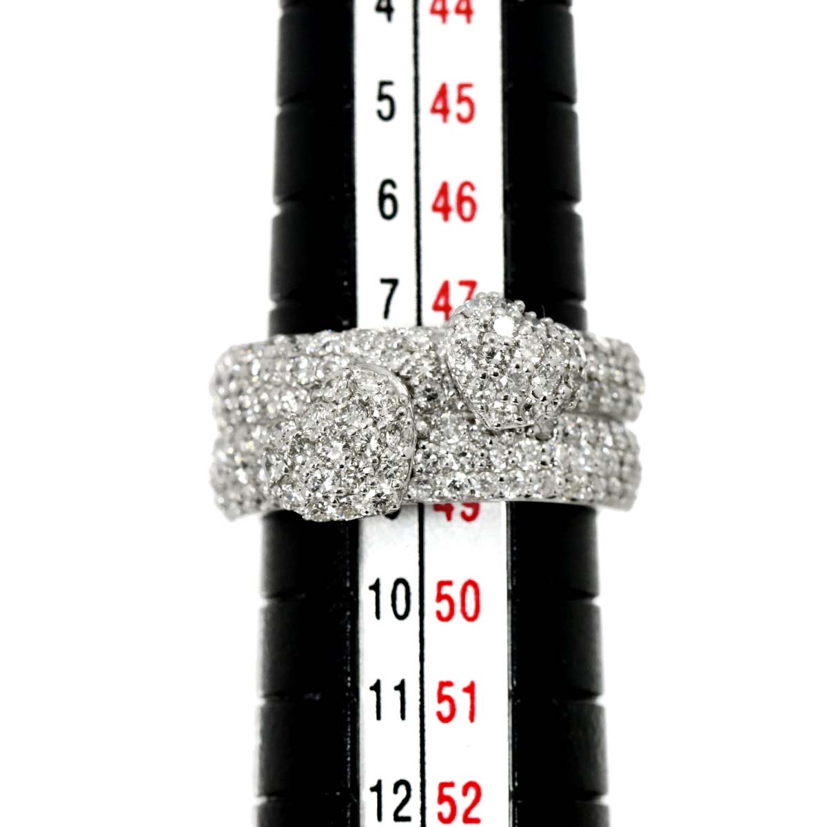 Pave Diamond 1.57ct Ring 18K WG 750 Size4.5(US)
