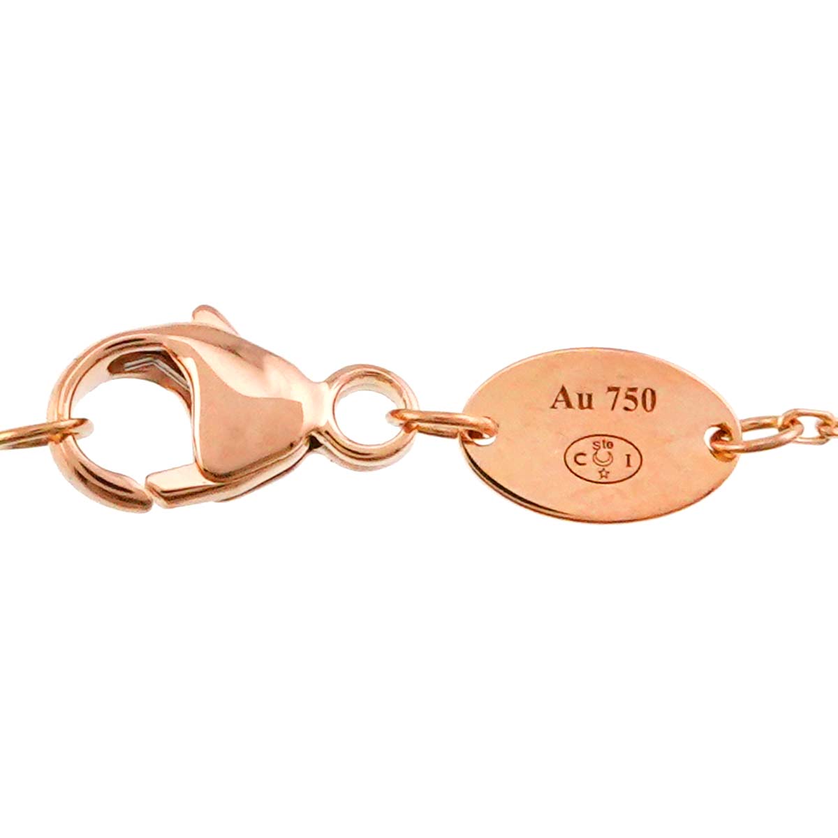 Liens Carnelian Diamond Necklace 18K Pink Gold 750