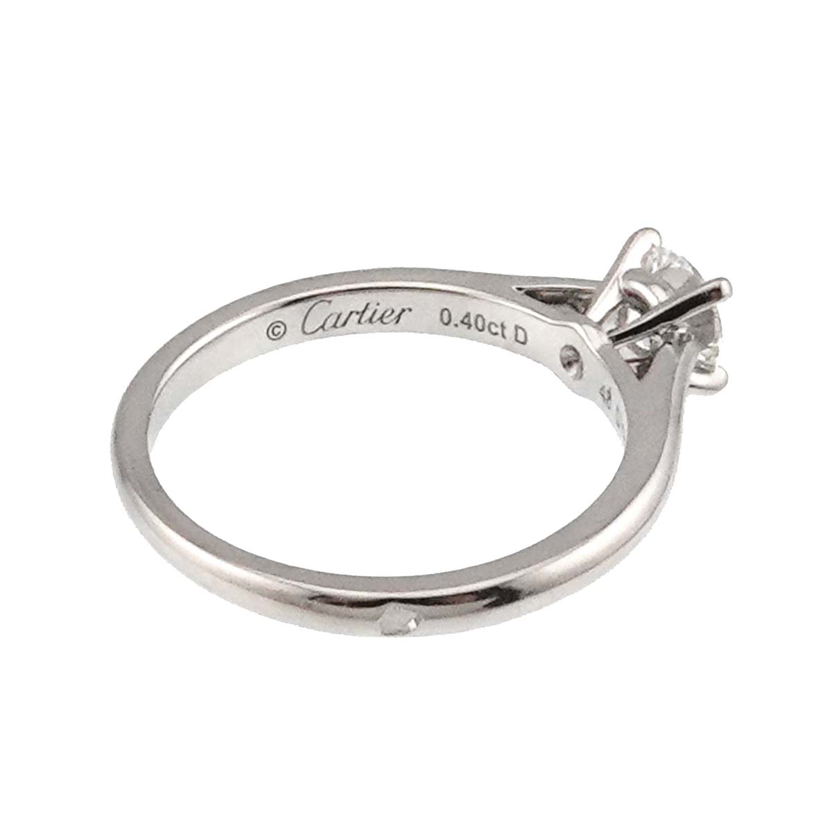 Diamond 0.40ct H/VVS2/EX Ring Pt Size48 4.5(US)