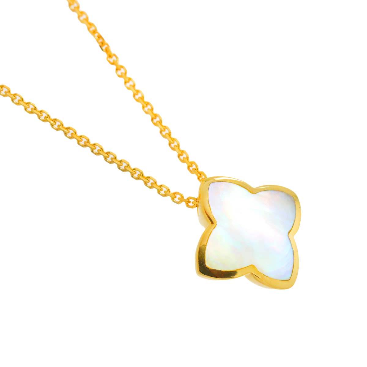 Mother of Pearl MOP Necklace 18K YG