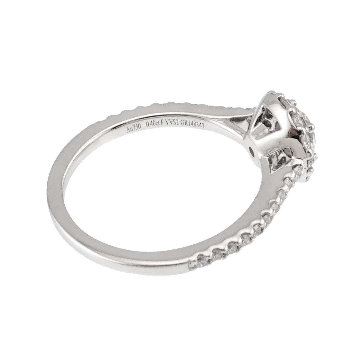 Icon Diamond 0.40ct F/VVS2/3EX Ring 18K WG 750 5.25-5.5(US)