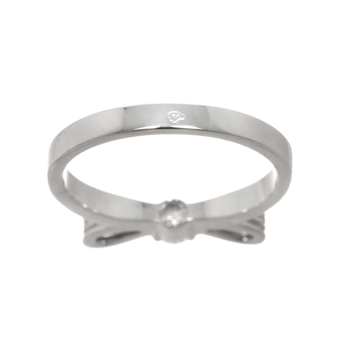 Ruban Diamond SM Ring 18K White Gold 750 Sise49 4.75-5(US)