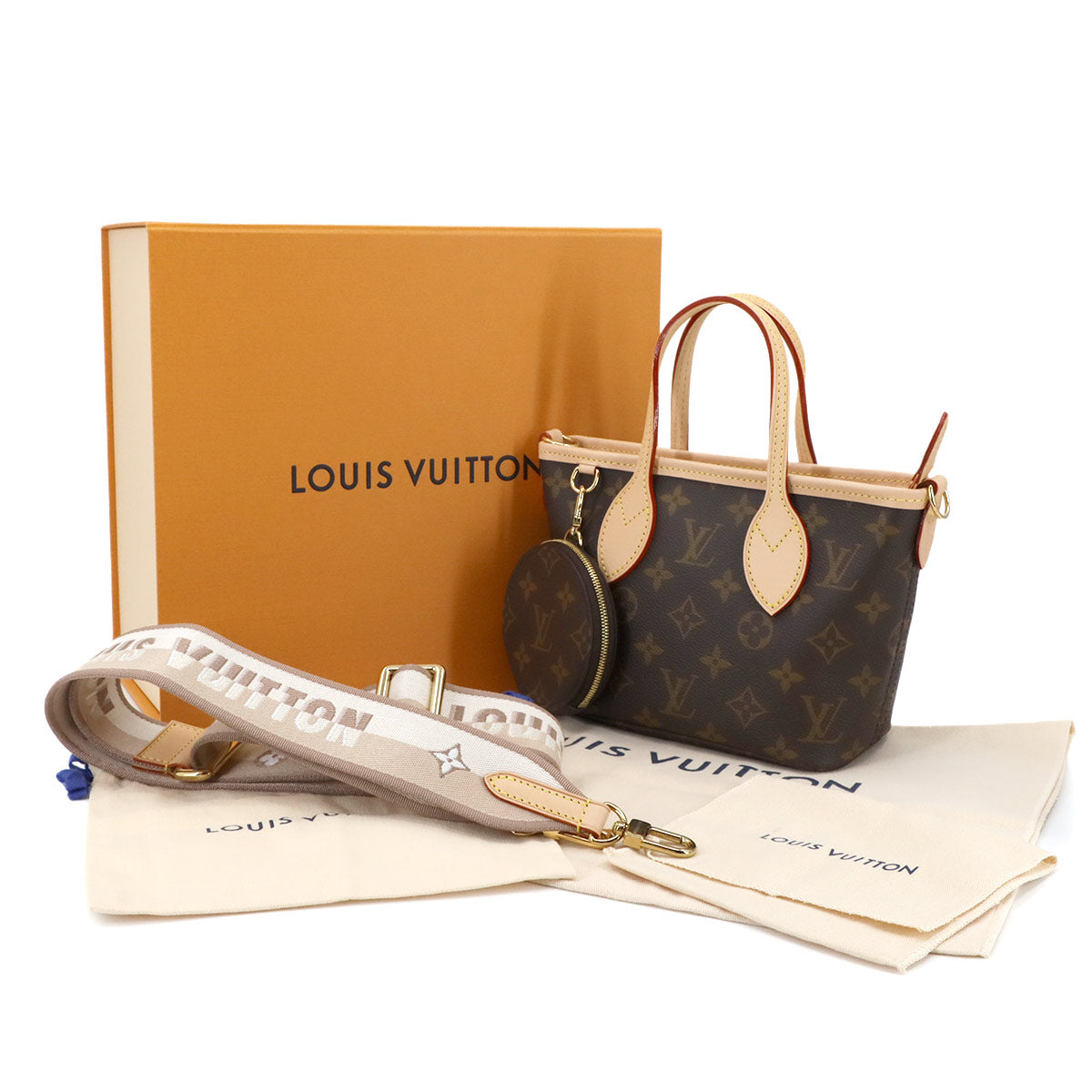 Monogram Neverfull BB Tote Shoulder Bag Brown M46705