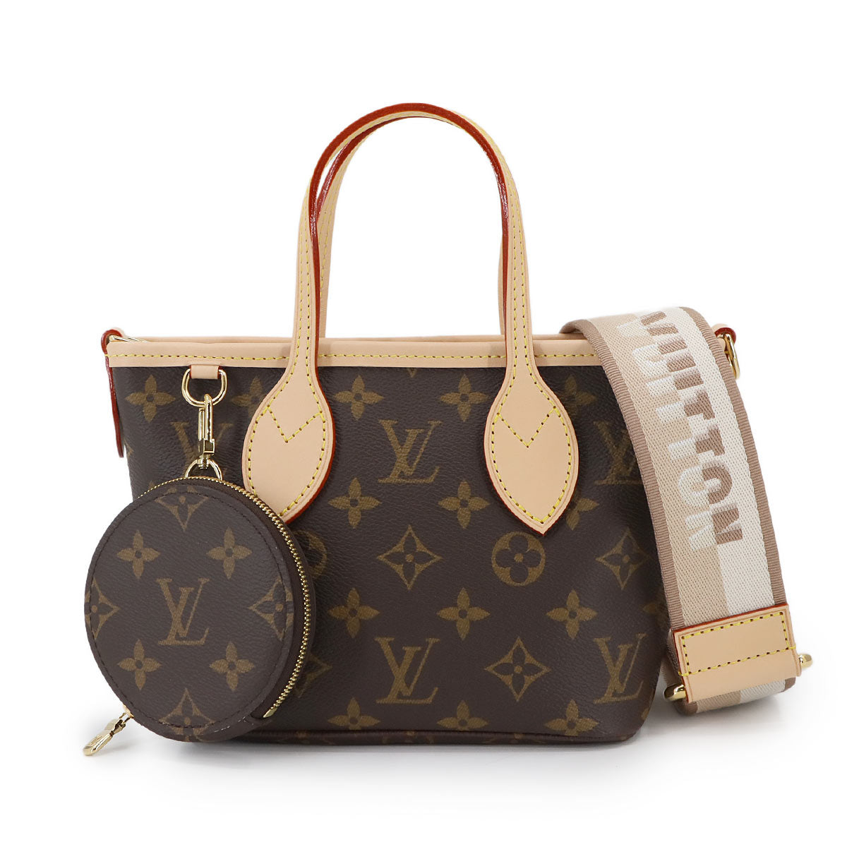Monogram Neverfull BB Tote Shoulder Bag Brown M46705