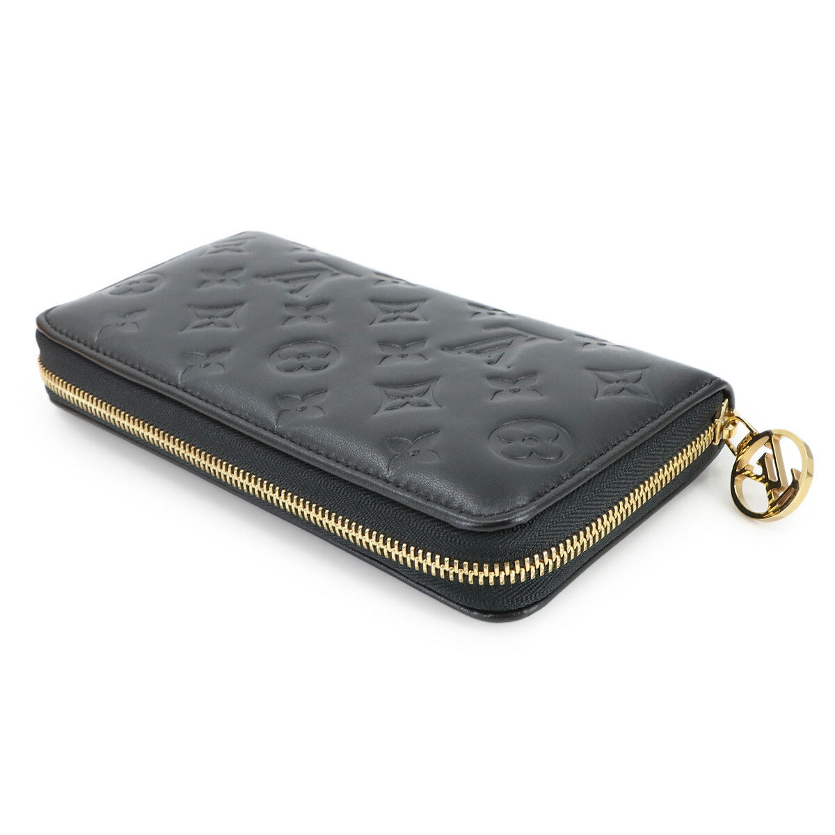 Monogram Coussin Zippy Wallet Leather Noir M81510 Purse