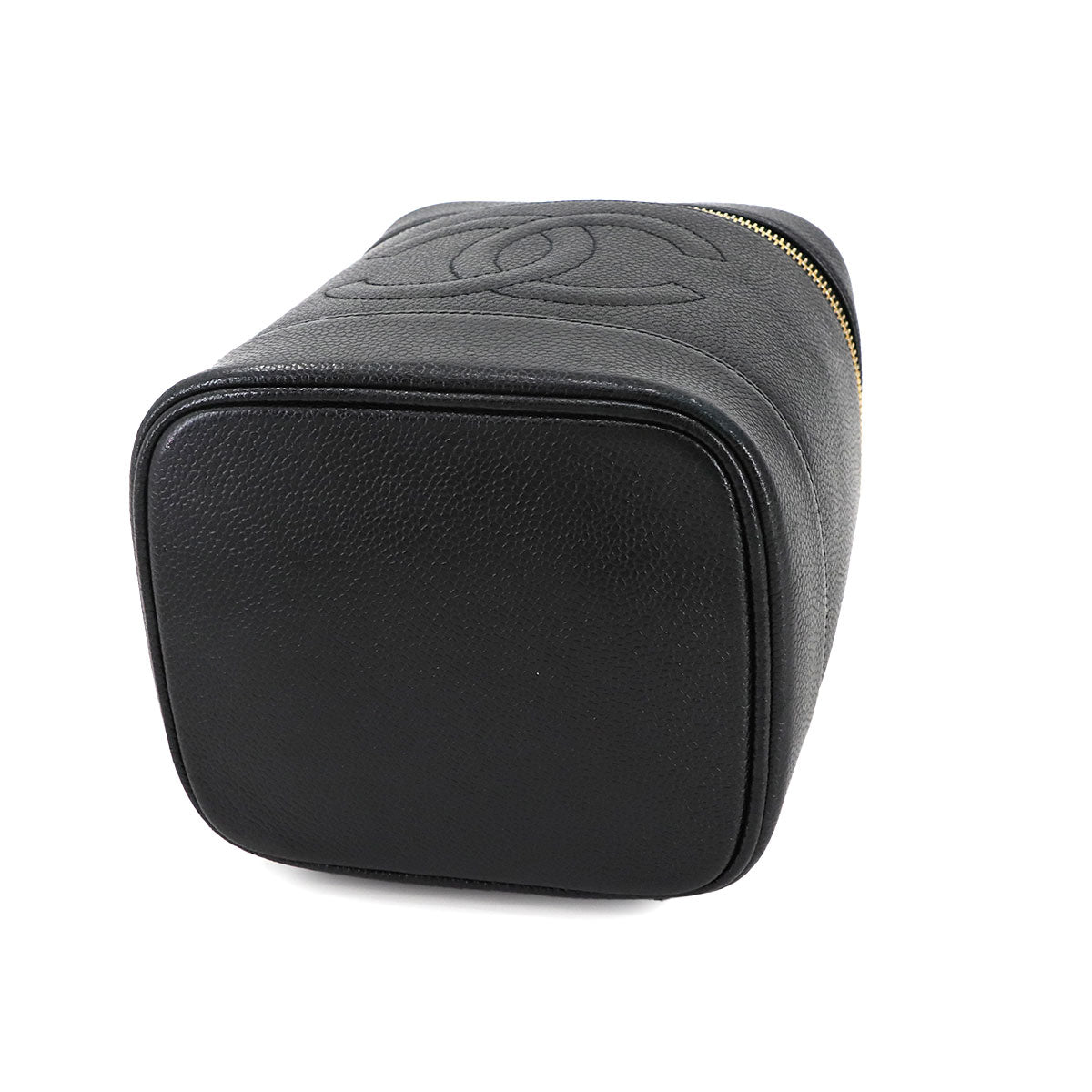 Vanity Hand Bag Leather Black A01998 Coco Logos Purse