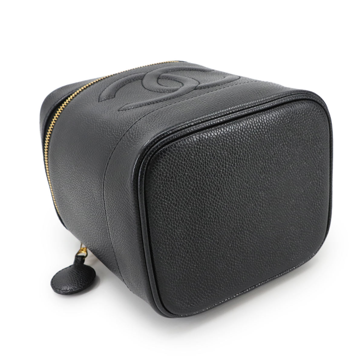 Vanity Hand Bag Leather Black A01998 Coco Logos Purse