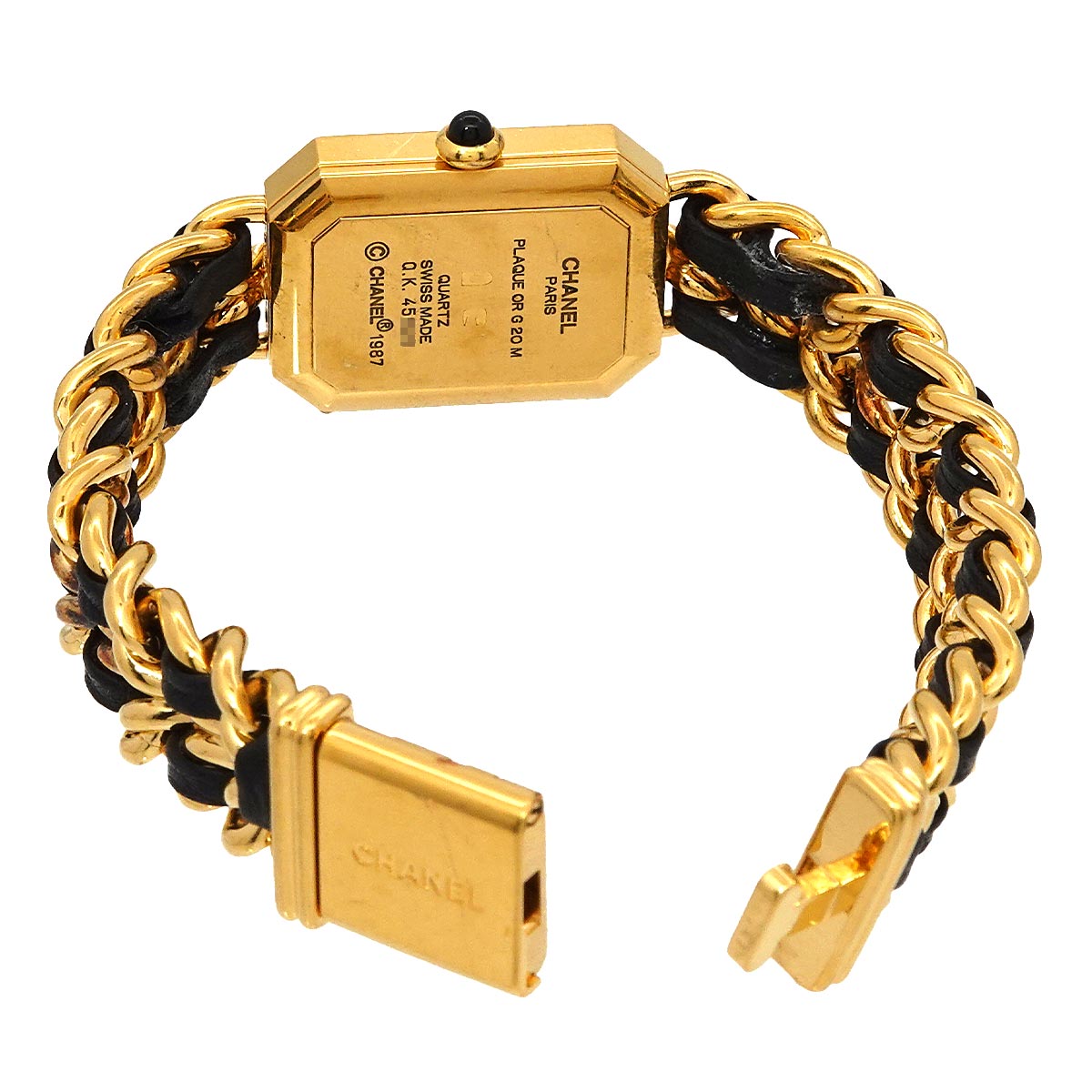 Premiere Size L H0001 Vintage Quartz Black Dial Ladies Watch