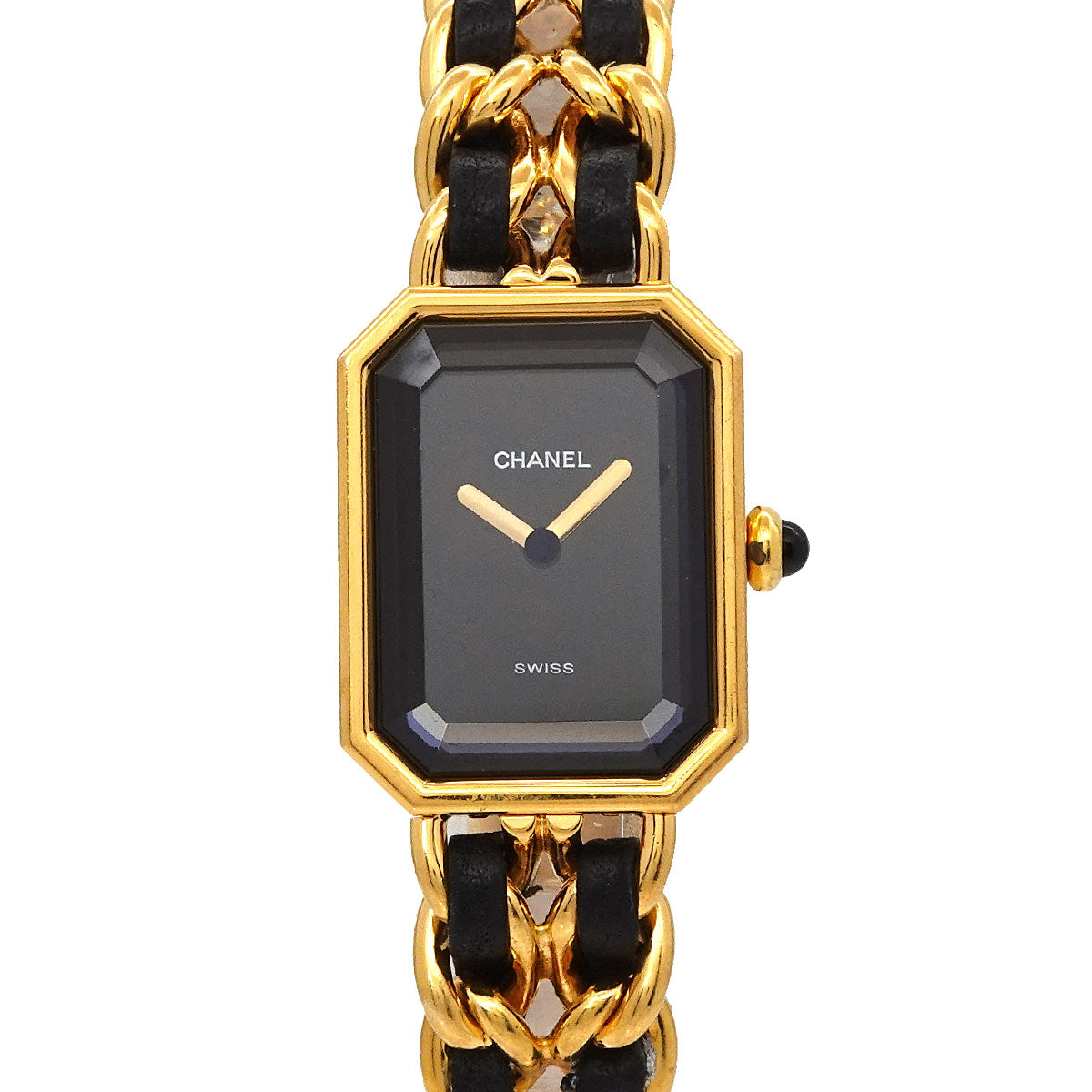 Premiere Size L H0001 Vintage Quartz Black Dial Ladies Watch