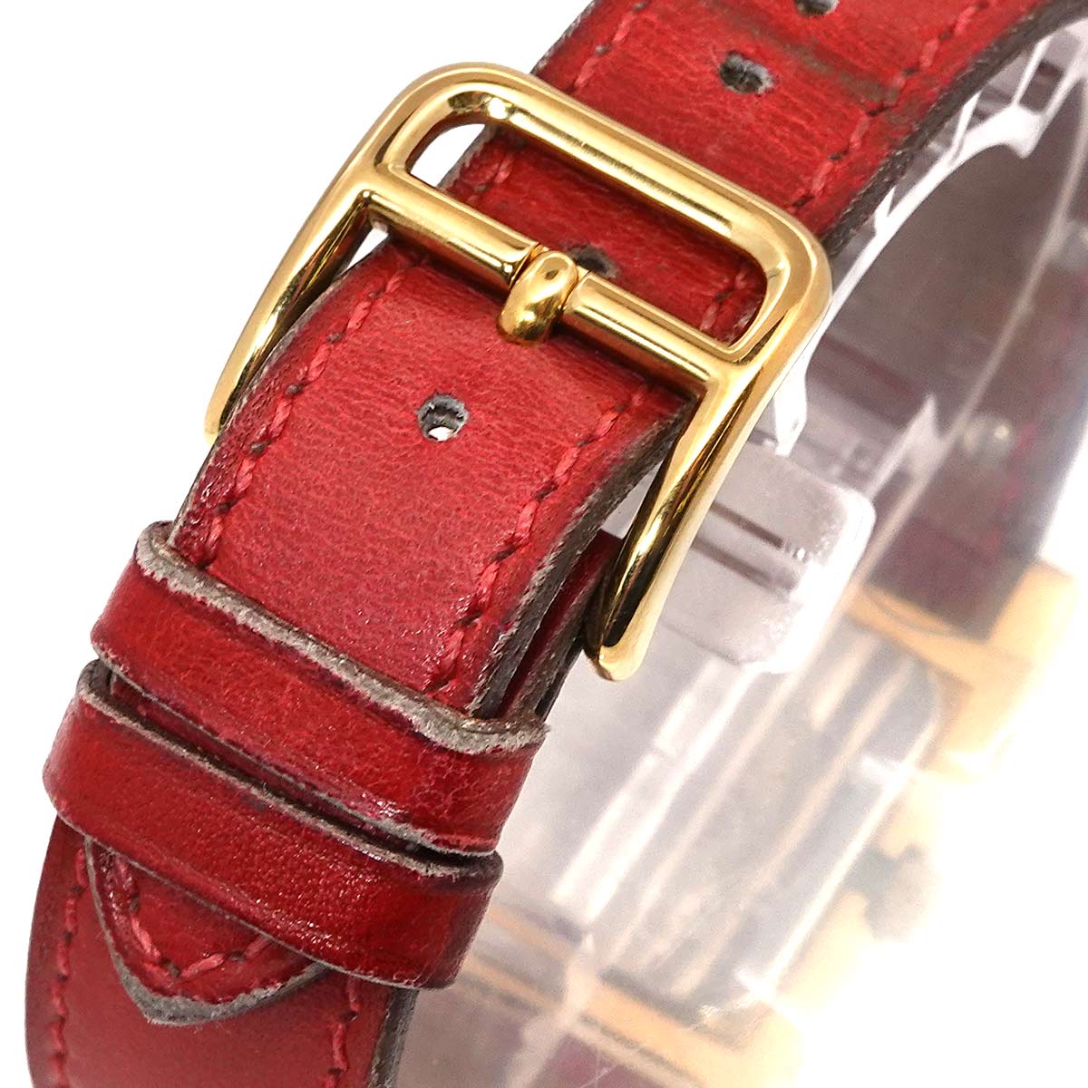 Medor Vintage pyramid Gold studs Quartz White Dial Ladies