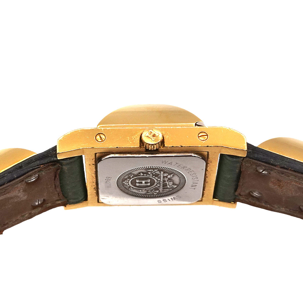 Medor Vintage pyramid Gold studs Quartz White Dial Ladies