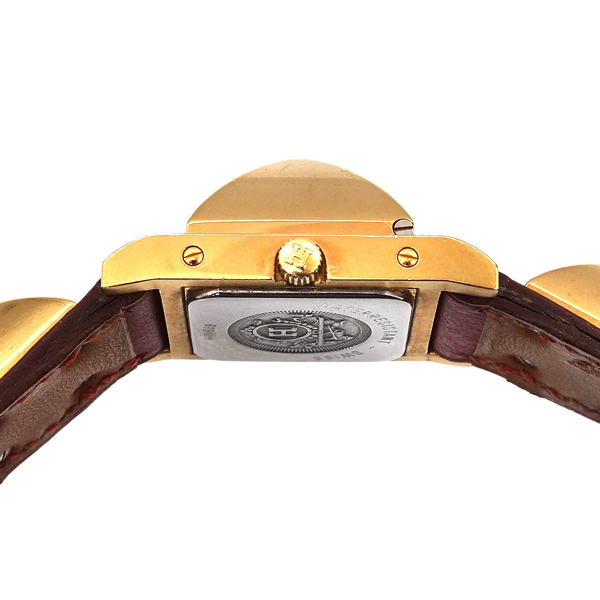 Medor Vintage pyramid Gold studs Quartz White Dial Ladies