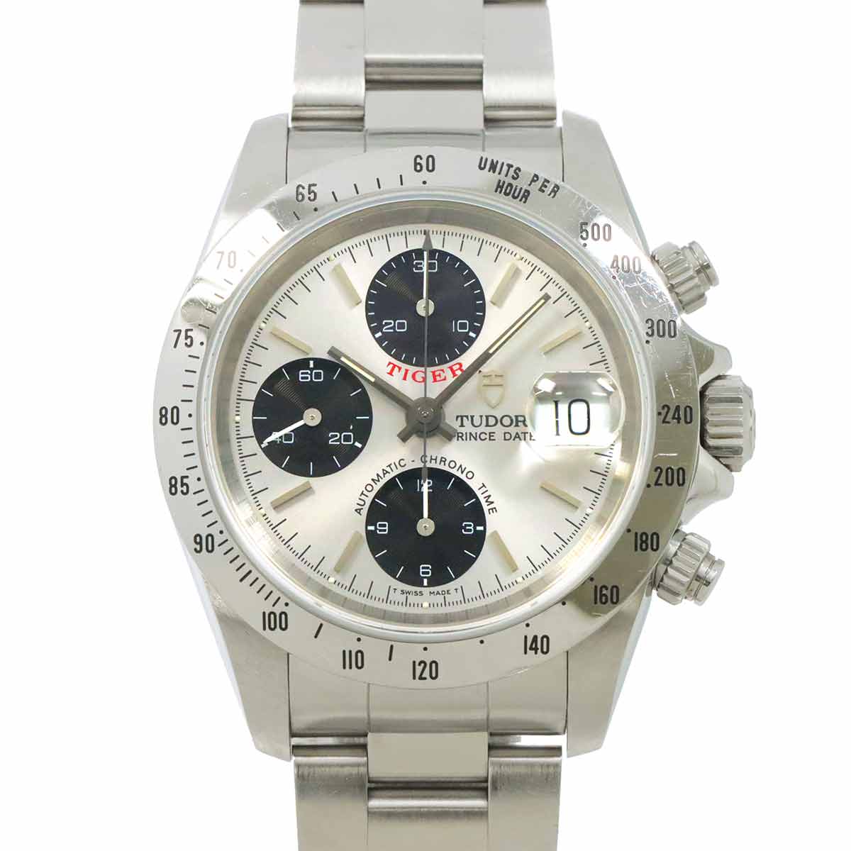 Chrono Time Tiger 79280P Date Automatic Silver Dial Men's Watch