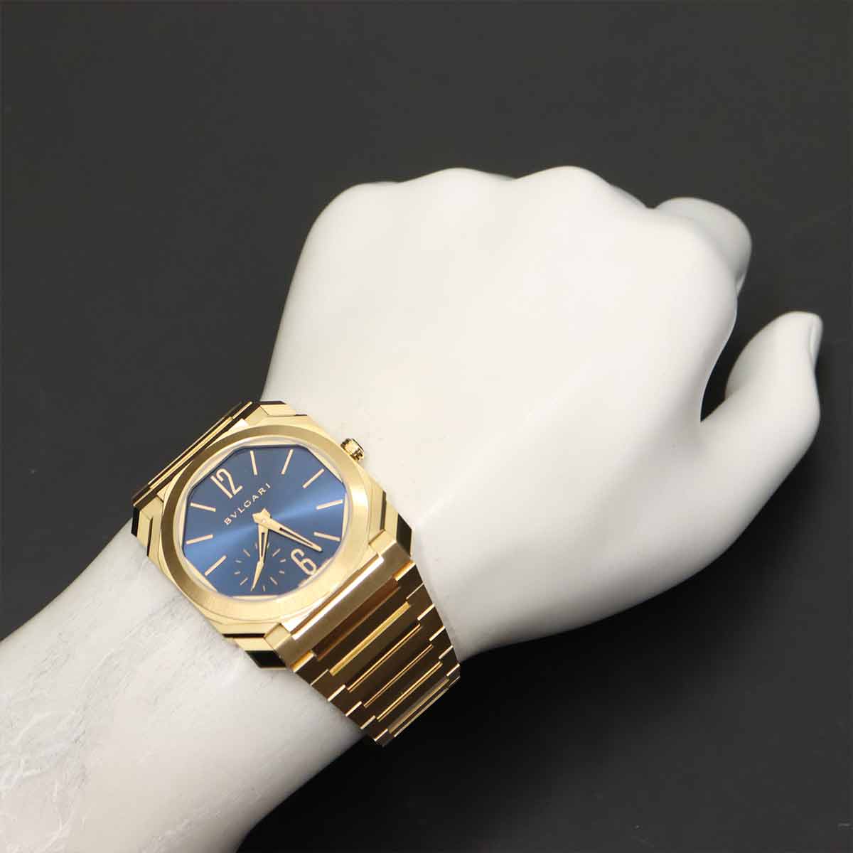 Octo 103812 K18YG Automatic Blue Dial Mens Watch