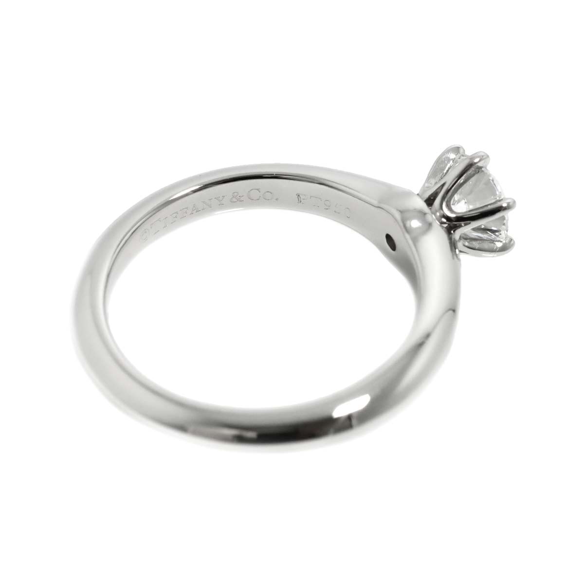 Diamond 0.54ct G/VS2/3EX  Ring Pt 4.75-5(US)