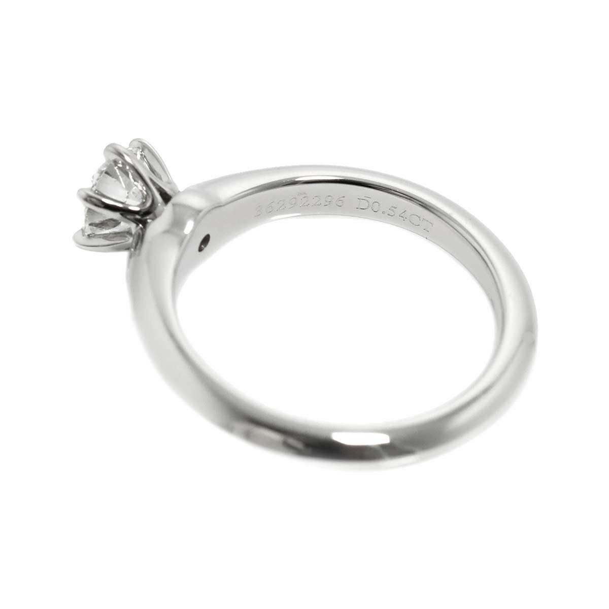 Diamond 0.54ct G/VS2/3EX  Ring Pt 4.75-5(US)