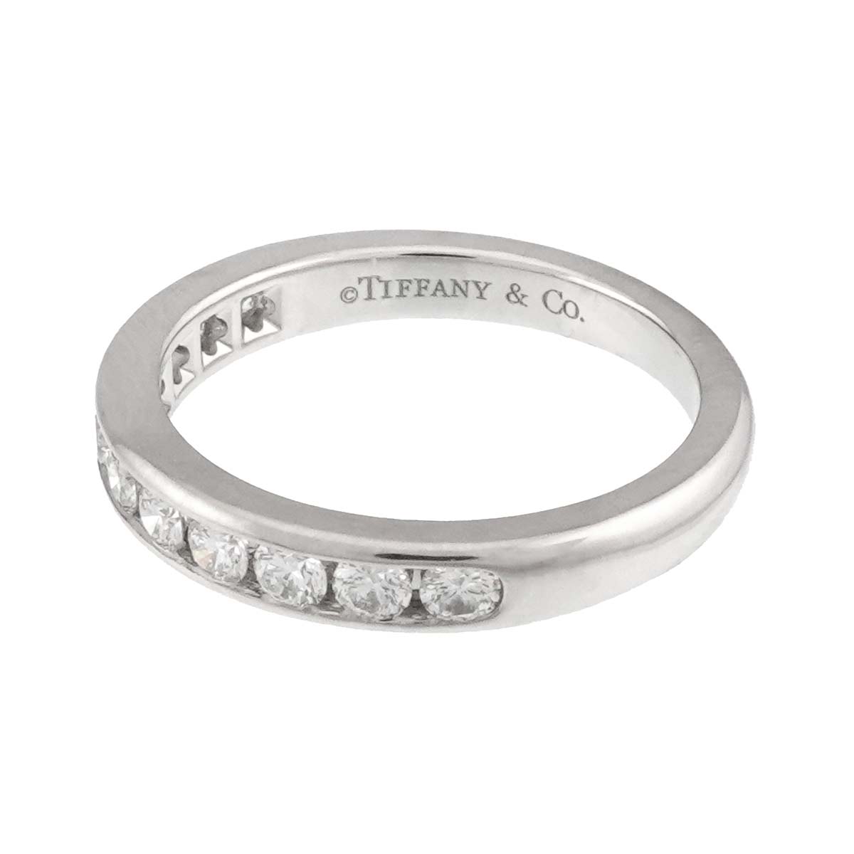 Half Etanity band Ring Diamond Platinum Size4.5(US)