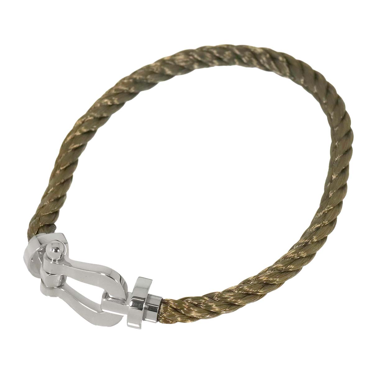 Force 10 Bracelet LM 18K White Gold 750 Steel size17