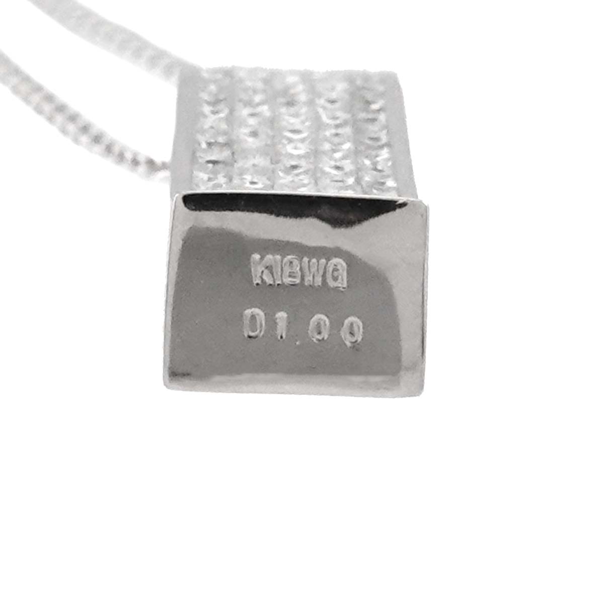 Diamond 1.00ct Necklace 18K WG White Gold 750