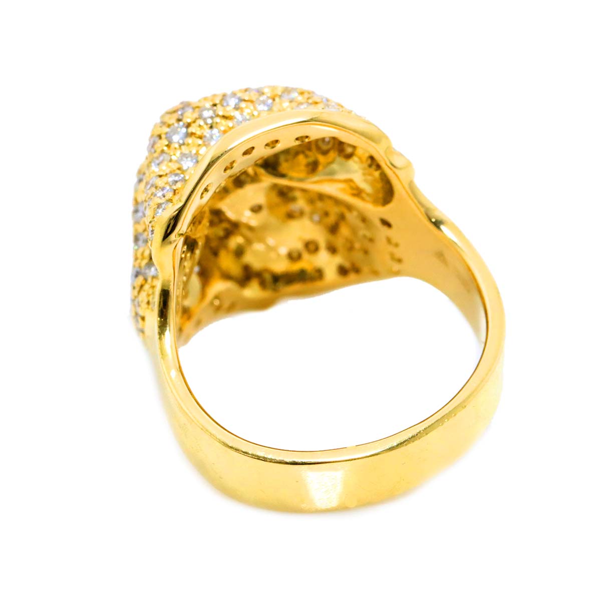Diamond 1.72ct Ring 18K K18 YG Yellow Gold 750 size7.5(US)