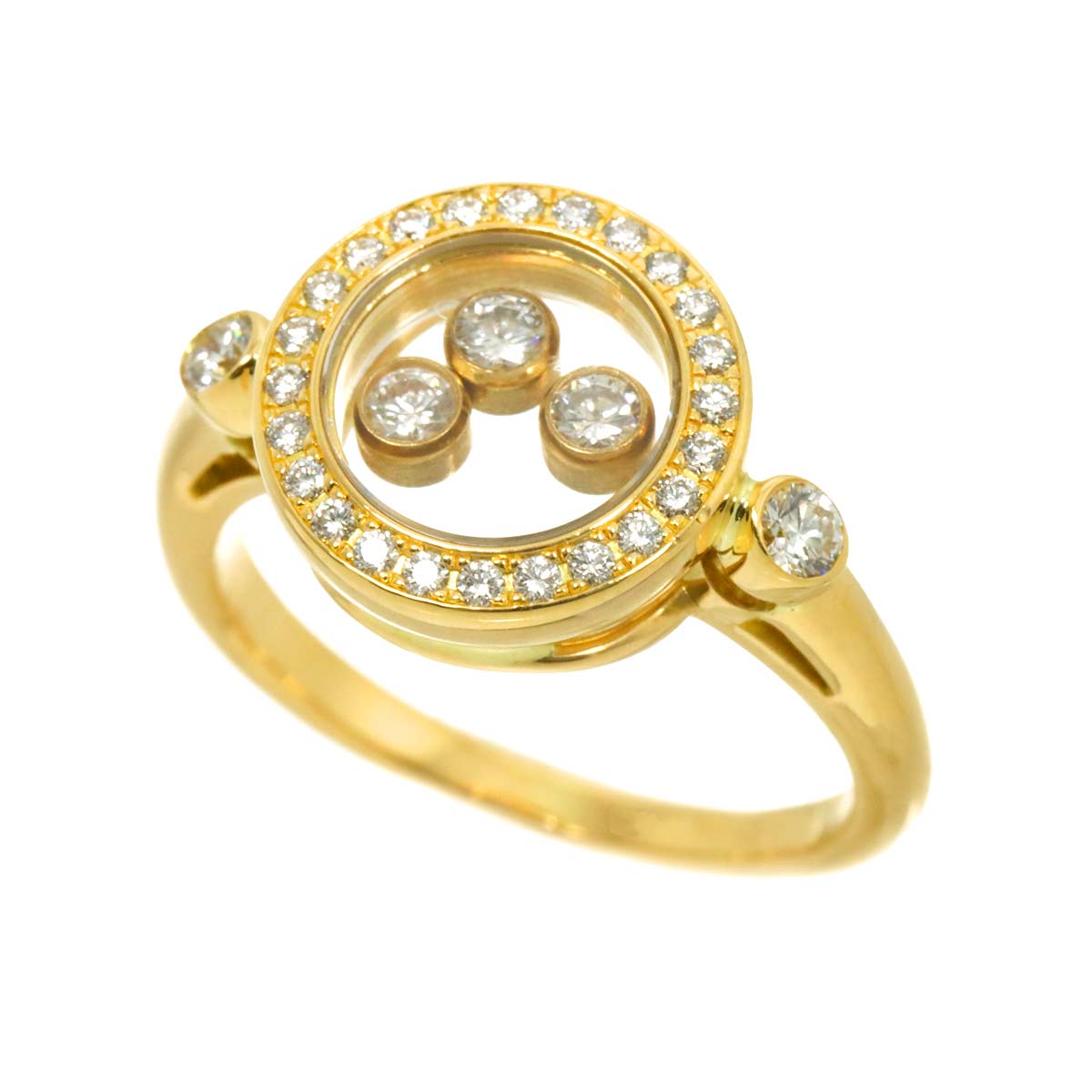 Happy Diamond Diamond Ring 18K YG 750 Size5.25(US)
