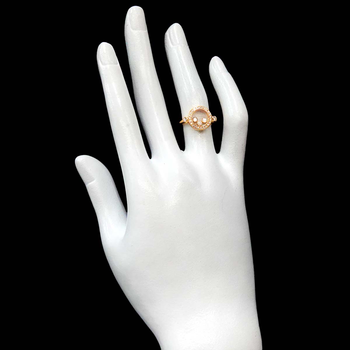 Happy Diamond Diamond Ring 18K YG 750 Size5.25(US)