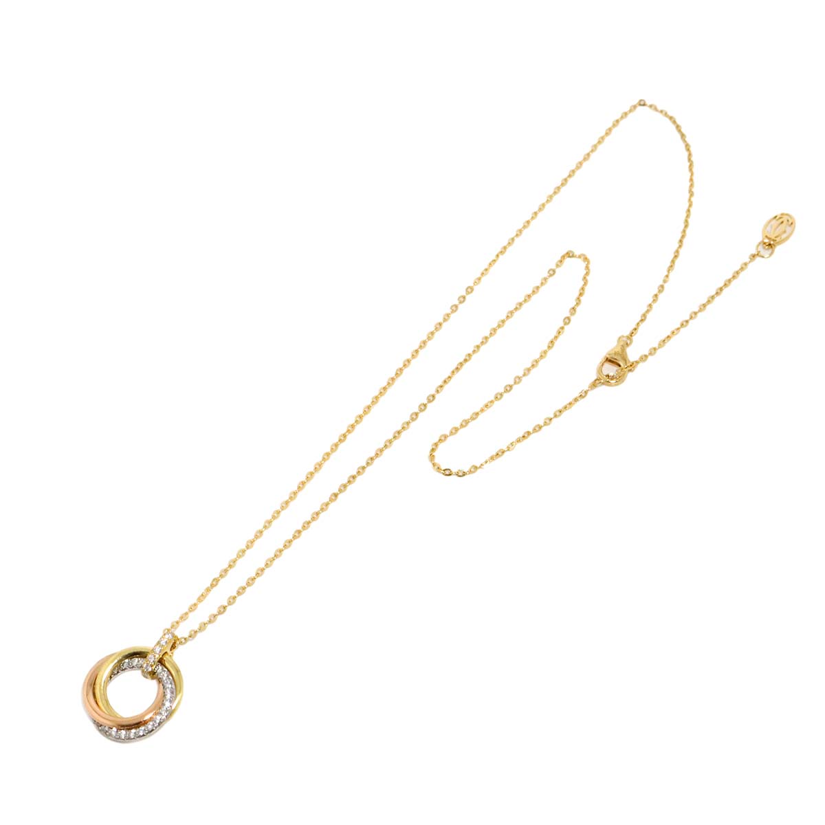 Trinity SM Diamond Necklace 18K YG WG PG 750